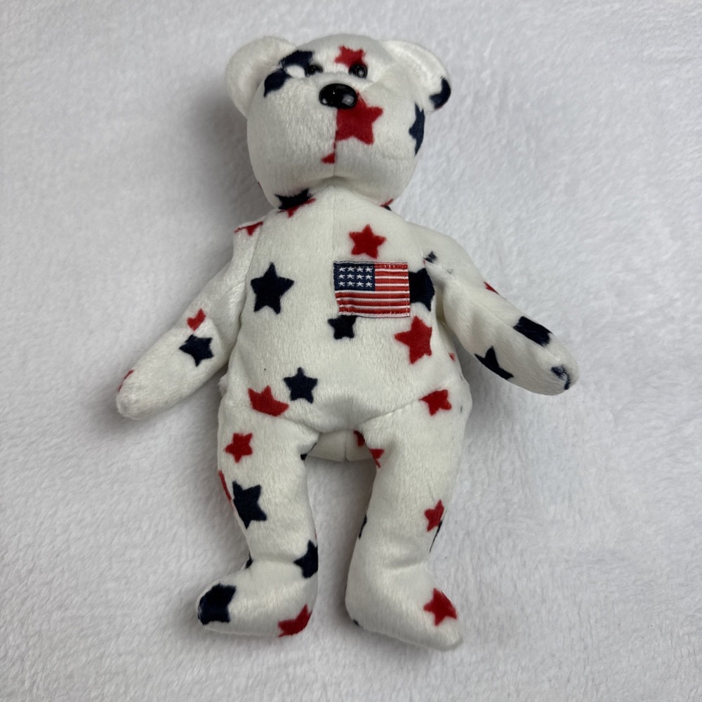 Ty Beanie Baby Multicolor Glory The Bear Stuffed Animal Plush Good Used Toy